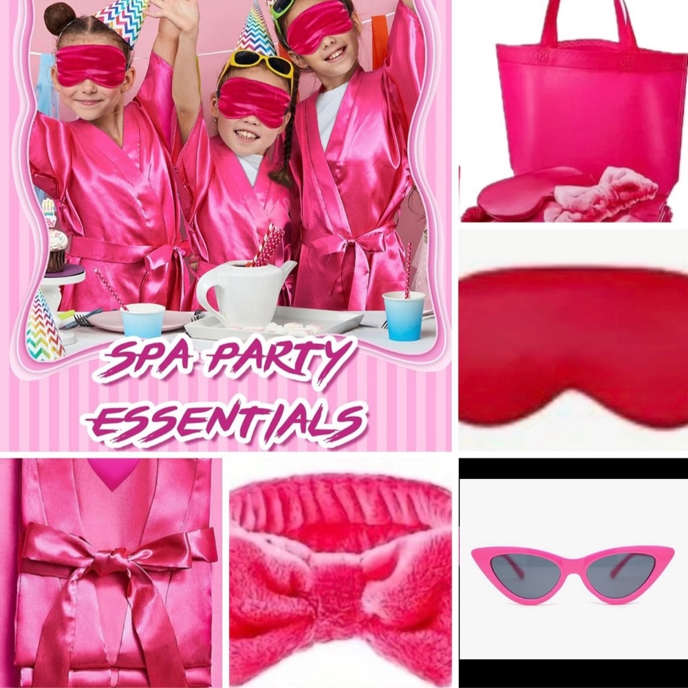 Pink Spa Party Essentials Set for Kids Size 8